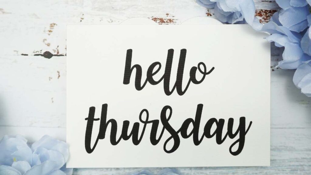 thursday affirmation