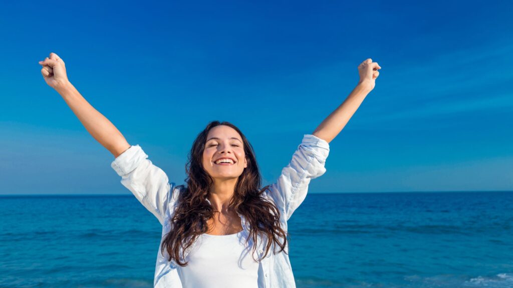 woman happy because tuesday affirmations